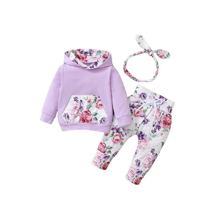 AMILIEe Newborn Baby Girl Fall Clothes Outfits Floral Hoodie Sweatshirt+Long Pants Headband Set
AMILIEe Newborn Baby Girl Fall Clothes Outfits Floral Hoodie Sweatshirt+Long Pants Headband Set