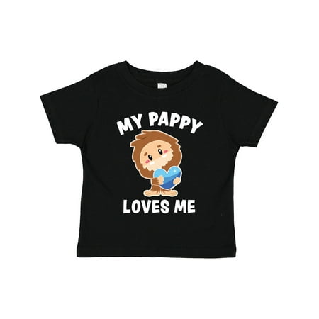 Inktastic Cute Bigfoot My Pappy Loves Me Gift Toddler Boy Girl T-Shirt