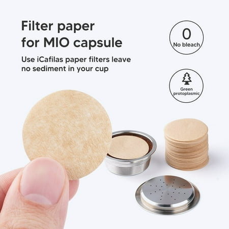 Disposable paper filter for stainless steel Lava-za coffee capsules protects from block.
Disposable paper filter for stainless steel Lava-za coffee capsules protects from block.