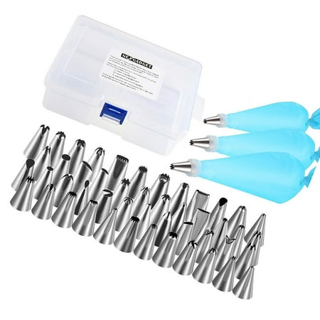 55pcs Icing Tips and Bags Cake Decorating Kit with Stainless Steel Nozzles Cake Decorating Kit with 6-grid Storage Box
55pcs Icing Tips and Bags Cake Decorating Kit with Stainless Steel Nozzles Cake Decorating Kit with 6-grid Storage Box