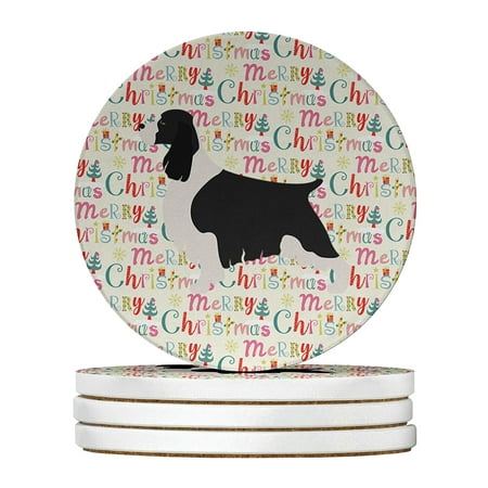 English Springer Spaniel Merry Christmas Large Sandstone Coasters Pack of 4 4 in x 4 in
English Springer Spaniel Merry Christmas Large Sandstone Coasters Pack of 4 4 in x 4 in