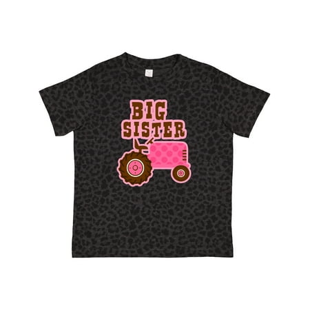 Inktastic Pink Tractor Big Sister Gift Toddler Toddler Girl T-Shirt