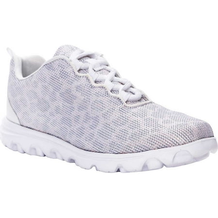 Women s Propet TravelActiv Safari Sneaker White Knit 10 2E