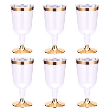 Wine Glasses Goblet Party Golden Stemware Decoration Disposable 6pcs Plastic Goblets Plating Electroplating
Wine Glasses Goblet Party Golden Stemware Decoration Disposable 6pcs Plastic Goblets Plating Electroplating