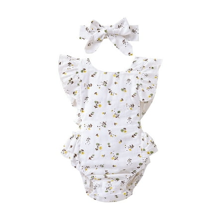 Genuiskids Newborn Baby Girl Floral Ruffle Romper Backless Tutu Skirt Bodysuit Headbands Infant Summer Clothes
Genuiskids Newborn Baby Girl Floral Ruffle Romper Backless Tutu Skirt Bodysuit Headbands Infant Summer Clothes