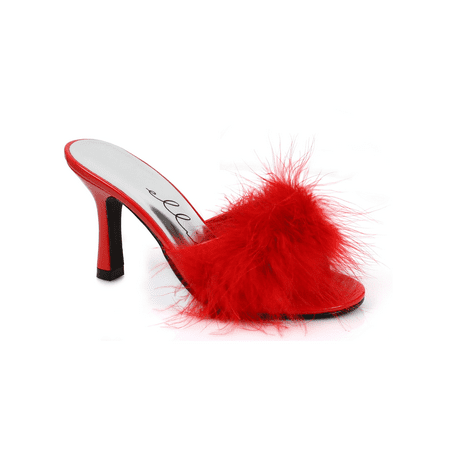 361-SASHA 3.5 Heel Maribou Slippers