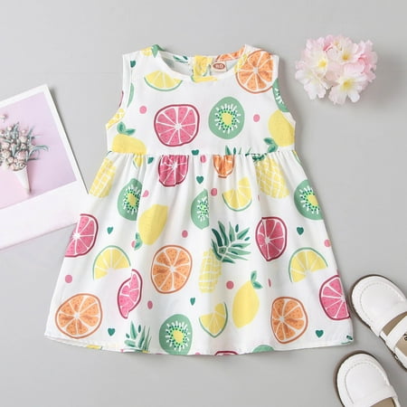 TUOBARR Toddler Infant Baby Girls Sleeveless Fruit Printed Dress Princess Dress White (1-6Years)
TUOBARR Toddler Infant Baby Girls Sleeveless Fruit Printed Dress Princess Dress White (1-6Years)