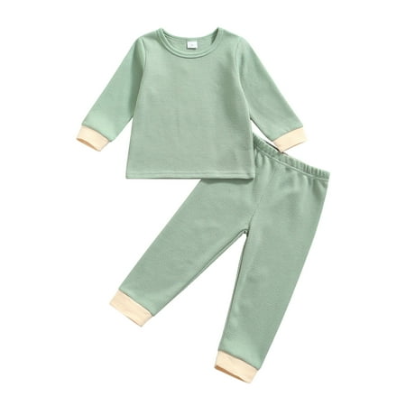 IZhansean Toddler Baby Girls Boys Clothes Long Sleeve Sweatshirt Tops + Long Pants 2 Piece Set Light Green 18-24 Months
IZhansean Toddler Baby Girls Boys Clothes Long Sleeve Sweatshirt Tops + Long Pants 2 Piece Set Light Green 18-24 Months