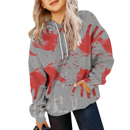 Mode24 Halloween Hoodie Cute Unisex Toddler with Pocket Bloody Print Crew Neck Long Sleeve Hoodie Sweatshirts Casual Pullover Fall Winter Trendy Tops Red 3 Years
Mode24 Halloween Hoodie Cute Unisex Toddler with Pocket Bloody Print Crew Neck Long Sleeve Hoodie Sweatshirts Casual Pullover Fall Winter Trendy Tops Red 3 Years