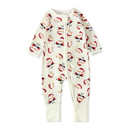 EHTMSAK Newborn Infant Baby Toddler Long Sleeve Christmas Jumpsuit for Girl Boy Cotton Zip Up Romper White 0-24M 80
EHTMSAK Newborn Infant Baby Toddler Long Sleeve Christmas Jumpsuit for Girl Boy Cotton Zip Up Romper White 0-24M 80