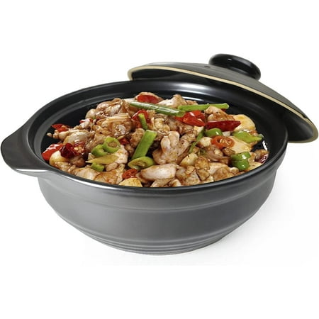 Casserole Clay Pot Heat-resistant Premium Ceramic Bowls Lid Cooking Soup Black White (Black 60oz)
Casserole Clay Pot Heat-resistant Premium Ceramic Bowls Lid Cooking Soup Black White (Black 60oz)