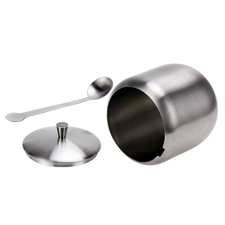 

Winnereco 350ML New Stainless Steel Coffee Sugar Bowl Sugar Pot With Spoon Cup Cover