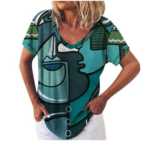 Long Sleeve Shirts for Women Long Sleeve Crop Top Women Casual T-shirt Retro Printed V-Neck Short Sleeve Pullover Blouse Tops Going Out Tops Savings Clearance Square Neck Tops for Women Green S
Long Sleeve Shirts for Women Long Sleeve Crop Top Women Casual T-shirt Retro Printed V-Neck Short Sleeve Pullover Blouse Tops Going Out Tops Savings Clearance Square Neck Tops for Women Green S