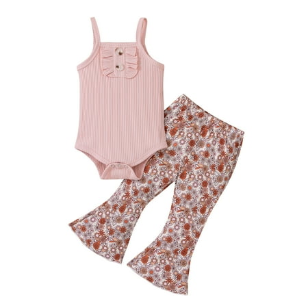 GRNSHTS Newborn Baby Girl Clothes Sleeveless Romper Bodysuit Tops & Foral Flared Bottom Pants Infant Summer Outfits Sets Pink 18-24 Months
GRNSHTS Newborn Baby Girl Clothes Sleeveless Romper Bodysuit Tops & Foral Flared Bottom Pants Infant Summer Outfits Sets Pink 18-24 Months