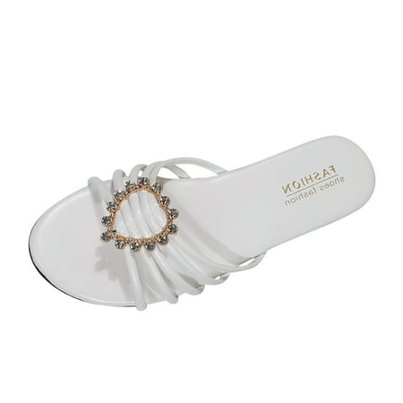 Womens Slippers Size 8 Wide Width Ladies Summer Bohemian Style Solid Color Leather Heart Diamond Open Toe Flat Fashion Slippers
Womens Slippers Size 8 Wide Width Ladies Summer Bohemian Style Solid Color Leather Heart Diamond Open Toe Flat Fashion Slippers