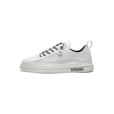 Woobling Mens Sneakers Non-slip Skate Shoe Lace Up Casual Shoes Men Flats PU Sport Round Toe White 8
Woobling Mens Sneakers Non-slip Skate Shoe Lace Up Casual Shoes Men Flats PU Sport Round Toe White 8