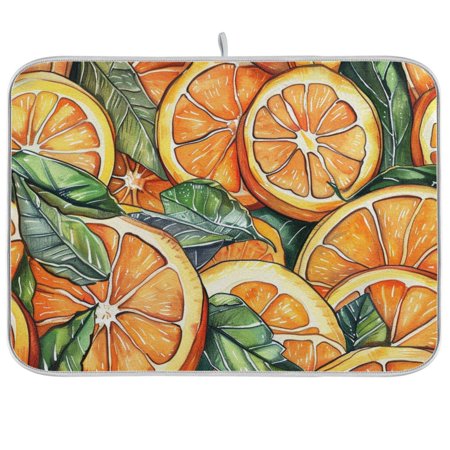 Colorful Hand Drawn Oranges Dish Drying Mat Absorption Pad Kitchen Drainer Counter Dinning Table 18 x 24
Colorful Hand Drawn Oranges Dish Drying Mat Absorption Pad Kitchen Drainer Counter Dinning Table 18 x 24