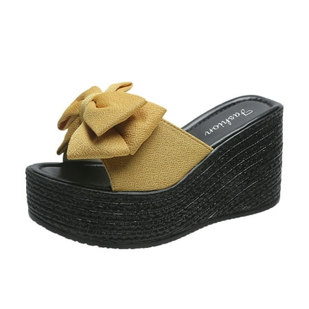 Lhked Matsu Heel Thick Sole Slope Heel Women s Shoes Breathable Slip-on Beach Sandals Summer Comfort Sandals Mother s Day Gifts& Yellow
Lhked Matsu Heel Thick Sole Slope Heel Women s Shoes Breathable Slip-on Beach Sandals Summer Comfort Sandals Mother s Day Gifts& Yellow