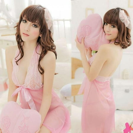 Pretty Comy Sexy Sleepwear Women Fire Sexy Lingerie Thin Mesh Lace Dress Exotic Babydoll Sweet Sling Dress Pink
Pretty Comy Sexy Sleepwear Women Fire Sexy Lingerie Thin Mesh Lace Dress Exotic Babydoll Sweet Sling Dress Pink