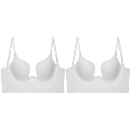 Deep Plunge Low Back Push up Bra - Comfort Deep V Neck Backless Bra Low Cut Lifting Bralette Ultra-Soft and Breathable Comfortable Bra(2-Packs)
Deep Plunge Low Back Push up Bra - Comfort Deep V Neck Backless Bra Low Cut Lifting Bralette Ultra-Soft and Breathable Comfortable Bra(2-Packs)
