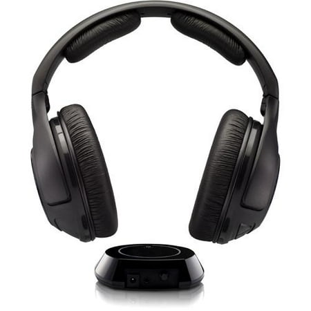 Sennheiser RS 160 Binaural Headphone - Stereo - Black - Wireless - RF - 60 ft - 32 Ohm - 18 Hz 21 kHz - Over-the-head