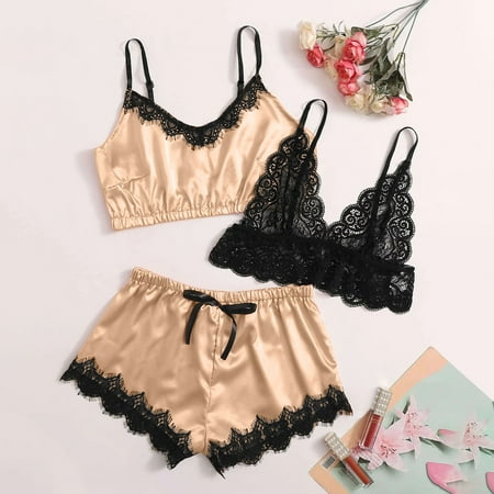 Rewenti New Sexy Lace Lingerie Silk Underwear Sleepwear Underwear Pajamas Satin Beige L(L)
Rewenti New Sexy Lace Lingerie Silk Underwear Sleepwear Underwear Pajamas Satin Beige L(L)