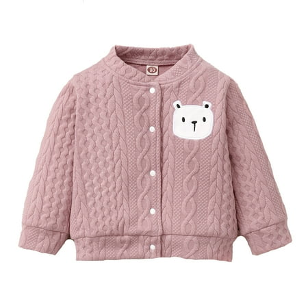 Kucnuzki Infant Girl Clothes 3 Months Infant Girl Fall-Winter Tops 6 Months Infant Girl Long Sleeve Bear Embroidery Twist Sweatshirt Button Coat Tops Pink
Kucnuzki Infant Girl Clothes 3 Months Infant Girl Fall-Winter Tops 6 Months Infant Girl Long Sleeve Bear Embroidery Twist Sweatshirt Button Coat Tops Pink