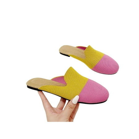 Woobling Ladies Mules Summer Flats Slip On Clogs Walking Slides Slippers Round Toe Casual Anti-Slip Yellow Pink 7.5
Woobling Ladies Mules Summer Flats Slip On Clogs Walking Slides Slippers Round Toe Casual Anti-Slip Yellow Pink 7.5