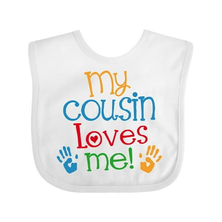 Inktastic My Cousin Loves Me Outfit Gift Baby Boy or Baby Girl Bib