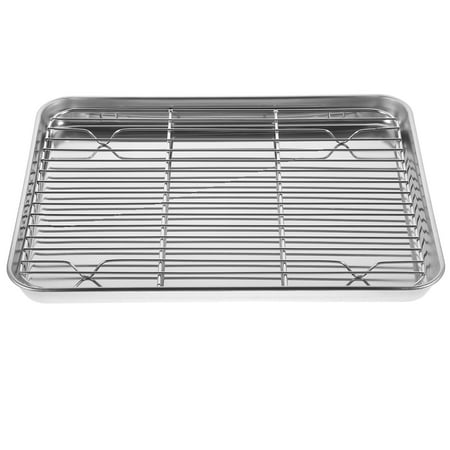AntiGuyue 2 Pieces/Set Rectangular Baking Tray Stainless Steel Baking Pan Sheet with Removable Cooling Rack - 31x24x2.5cm
AntiGuyue 2 Pieces/Set Rectangular Baking Tray Stainless Steel Baking Pan Sheet with Removable Cooling Rack - 31x24x2.5cm
