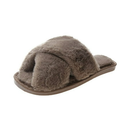 Women s Fuzzy Cross Band House Slippers Soft Plush Furry Fur Open Toe Cozy Memory Foam Winter Warm Comfy Slip On Breathable Sandals Indoor Outdoor Slippers for Women and Girls
Women s Fuzzy Cross Band House Slippers Soft Plush Furry Fur Open Toe Cozy Memory Foam Winter Warm Comfy Slip On Breathable Sandals Indoor Outdoor Slippers for Women and Girls
