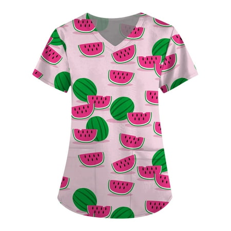 Yubatuo Independence Day Women Plus Size Scrubs Top with Pockets V-Neck Short Sleeve Printed Work Blouse for Women Pink L
Yubatuo Independence Day Women Plus Size Scrubs Top with Pockets V-Neck Short Sleeve Printed Work Blouse for Women Pink L