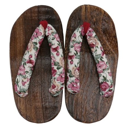 1 Pair Japanese Style Shoes Creative Clog Sandal Stylish Wooden Clog Slippers