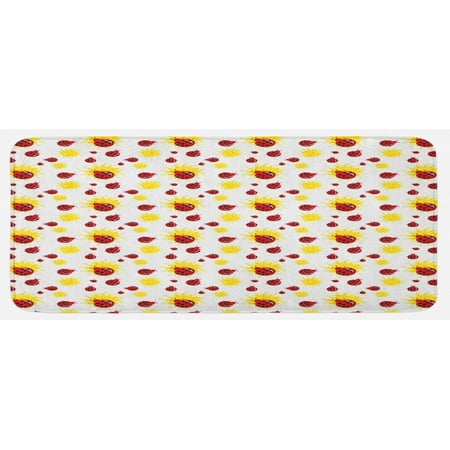 Ladybugs Kitchen Mat Summer Season Inspired Sun Pattern Bugs Animal Imagery Cartoon Characters Plush Decorative Kitchen Mat with Non Slip Backing 47 X 19 Red Black Yellow by Ambesonne
Ladybugs Kitchen Mat Summer Season Inspired Sun Pattern Bugs Animal Imagery Cartoon Characters Plush Decorative Kitchen Mat with Non Slip Backing 47 X 19 Red Black Yellow by Ambesonne