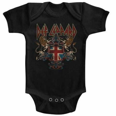 DEF LEPPARD-DEFCREST-BLACK INFANT S/S BODYSUIT-6M