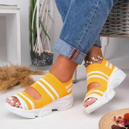 LoyisViDion Women’S Sandals Clearance Womens Summer Casual Sport Comfortable Elastic Platform Flat Sandals Beach Shoes Flash Picks Yellow 8.5
LoyisViDion Women’S Sandals Clearance Womens Summer Casual Sport Comfortable Elastic Platform Flat Sandals Beach Shoes Flash Picks Yellow 8.5