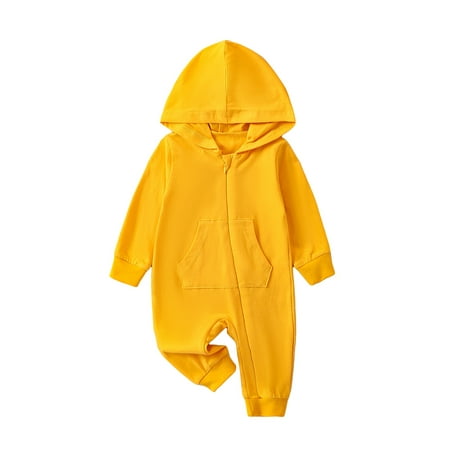 Qtinghua Newborn Baby Girl Boy Sweatshirt Romper Long Sleeve Zipper Hoodie Jumpsuit with Pocket Clothes Orange 0-3 Months
Qtinghua Newborn Baby Girl Boy Sweatshirt Romper Long Sleeve Zipper Hoodie Jumpsuit with Pocket Clothes Orange 0-3 Months