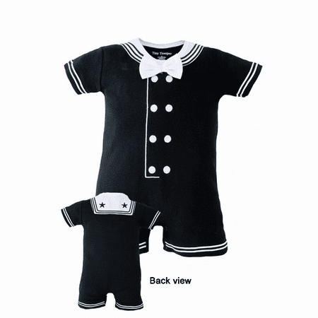 BLACK SAILOR INFANT ROMPER W/ KERCHIEF