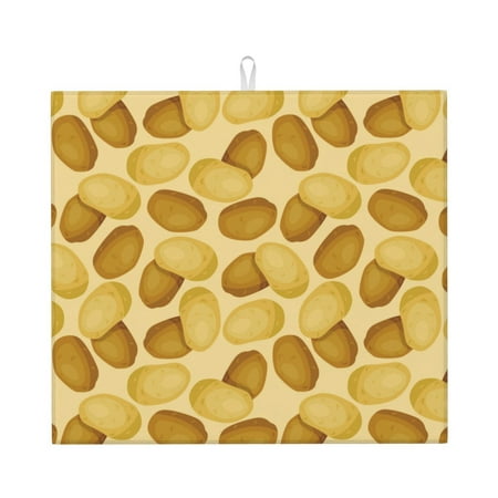 Dish Drying Mats for Kitchen Counter Potato print 16x18in Dish Drying Pad Coffee Mat with Hanging Loop Super absorbent Kitchen Counter Mat Coffee Bar Accessories
Dish Drying Mats for Kitchen Counter Potato print 16x18in Dish Drying Pad Coffee Mat with Hanging Loop Super absorbent Kitchen Counter Mat Coffee Bar Accessories