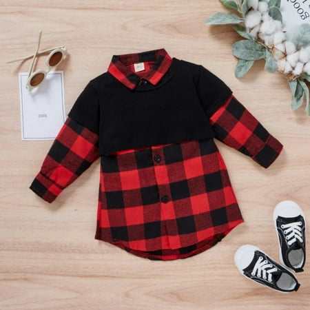 Patgoal Kids Girls Casual Plaid Sweatshirts Dress with Vest Top Plaid Long Balloon Sleeve Mid Dress Turn Down Collar Loose Casual Top
Patgoal Kids Girls Casual Plaid Sweatshirts Dress with Vest Top Plaid Long Balloon Sleeve Mid Dress Turn Down Collar Loose Casual Top