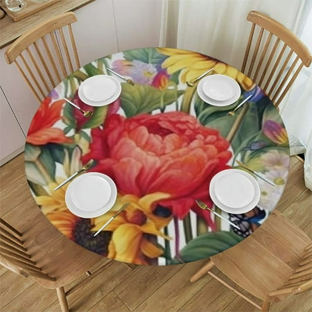 Sunflower Tablecloth Round Floral Table Cloth Dust-Proof Wrinkle Resistant Rustic Farmhouse Flower Tablecloth for Holiday Kitchen Dining Room Party Picnic Indoor Outdoor
Sunflower Tablecloth Round Floral Table Cloth Dust-Proof Wrinkle Resistant Rustic Farmhouse Flower Tablecloth for Holiday Kitchen Dining Room Party Picnic Indoor Outdoor