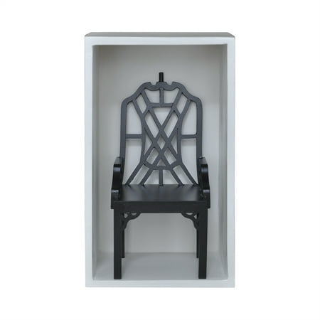 Garden Chair Shadow Box In Grain De Bois Noir