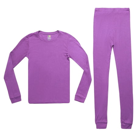 Just Love Solid Pajamas for Girls 34653-PUR-10-12 (10-12 Solid Purple)