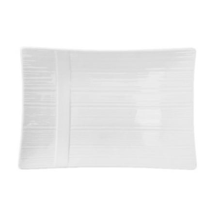 Shanghai Rectangular Plate 12 W X 8 L Porcelain White 4 packs