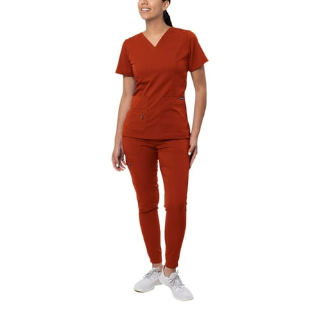 Adar Pro Flawless Plus Scrub Set For Women - Elevated V-Neck Top & Jogger Scrub Pants - P9600 - Red Ochre - S
Adar Pro Flawless Plus Scrub Set For Women - Elevated V-Neck Top & Jogger Scrub Pants - P9600 - Red Ochre - S