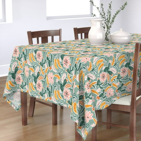 Cotton Sateen Tablecloth 70 x 108 - Sage Green Floral Cactus Flowers Desert Boho Nature Feminine Plants Print Custom Table Linens by Spoonflower
Cotton Sateen Tablecloth 70 x 108 - Sage Green Floral Cactus Flowers Desert Boho Nature Feminine Plants Print Custom Table Linens by Spoonflower