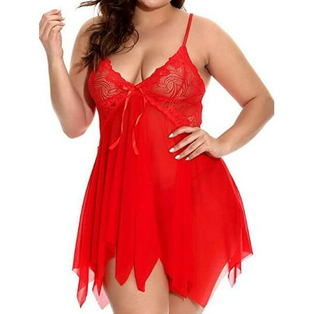 XXLvision Women s Plus Size Sexy Lace Lingerie Dress Babydoll G-String Underwear Sleepwear
XXLvision Women s Plus Size Sexy Lace Lingerie Dress Babydoll G-String Underwear Sleepwear