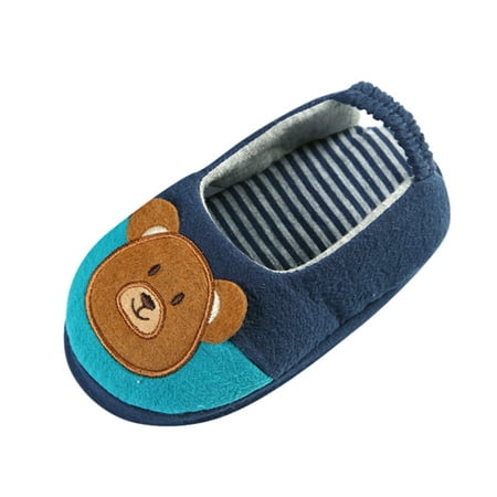 Kids Warm Shoes Cartoon Soft-Soled Slippers