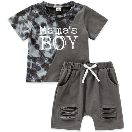 ZOELNIC Toddler Infant Baby Boy Girl Tie Dye Mama s boy Outfits Short Sleeve T-Shirt Top+Short Pants 2Pcs Summer Clothes (Grey 4-5T)
ZOELNIC Toddler Infant Baby Boy Girl Tie Dye Mama s boy Outfits Short Sleeve T-Shirt Top+Short Pants 2Pcs Summer Clothes (Grey 4-5T)