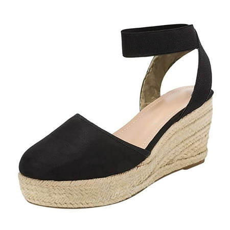 Womens Elastic Ankle Strap Comfortable Breathable Weaving Shoes Wedges Sandals
Womens Elastic Ankle Strap Comfortable Breathable Weaving Shoes Wedges Sandals